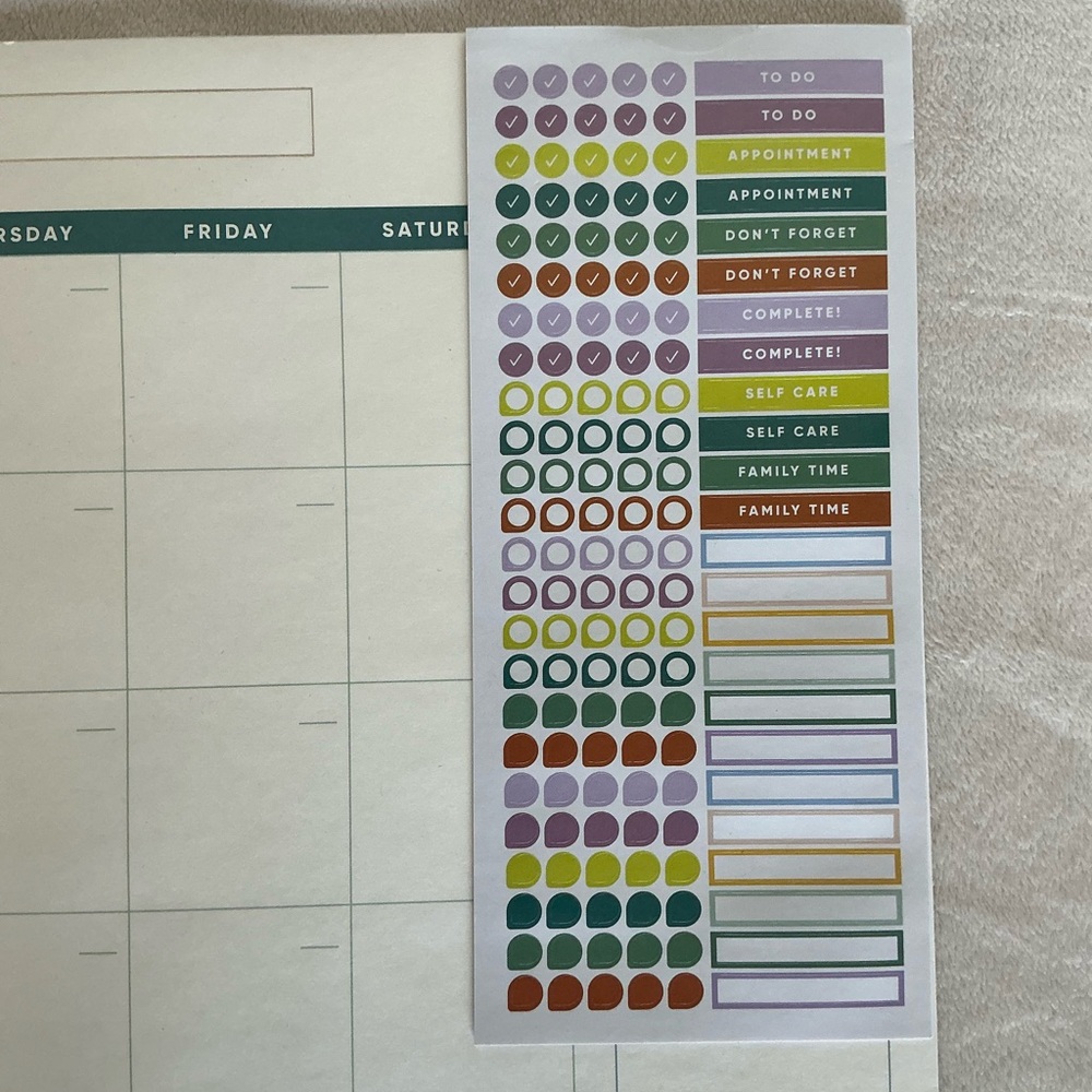 NEW Write-in Calendar with Stickers for Organization & Customization